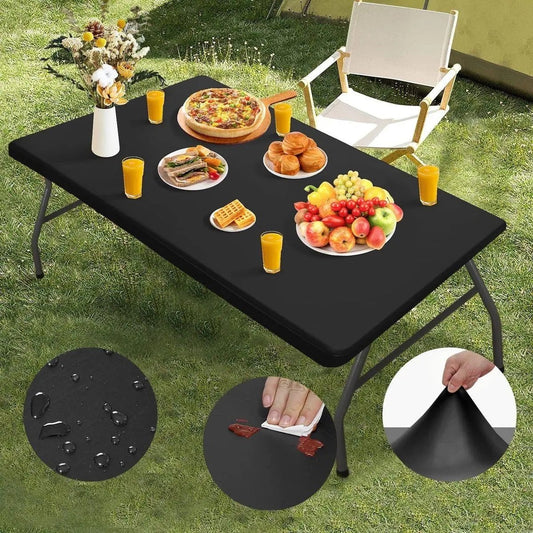 ⏰🎁Pack Stretch Fabric Table Top Cap Cover, fits 4ft/6ft/8ft Tables