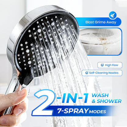 🚿 50% OFF NOW! ✨ High-Pressure Rainfall Shower Head - 360° Adjustable Angle, Easy-Clean Nozzles & Universal Fit for Refreshing Showers 💦📦