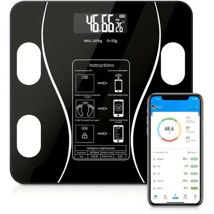 ⏳LAST DAY SALE 50% OFF🔥Smart BMI Digital Wireless Weight Scales with LCD Display