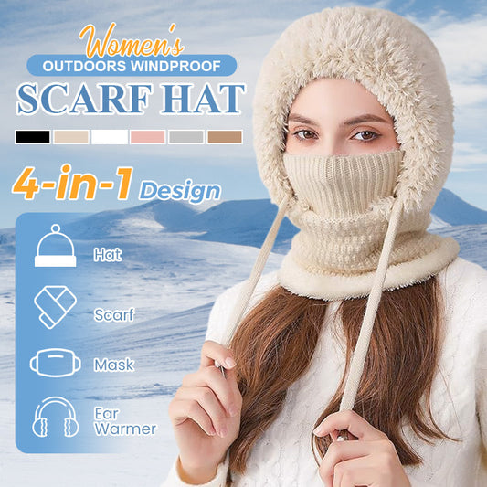 📢📢60%  OFF !! ⏰Women's Outdoors Windproof Scarf Hat