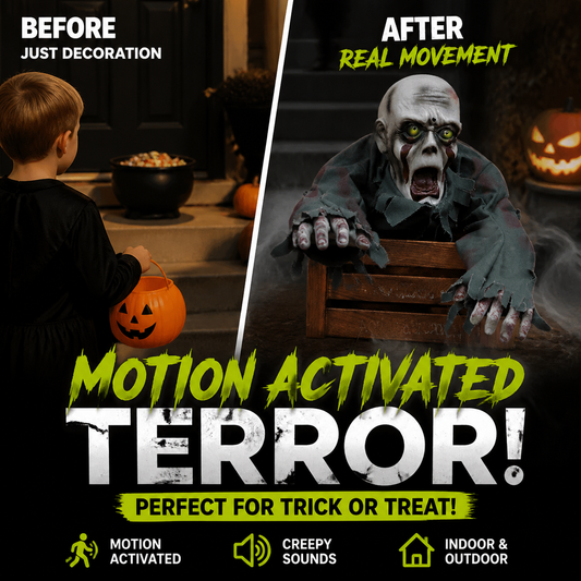 📢📢50% OFF & In Stock⏰👻 Animated Crawling Halloween Ghost with Light & Sound