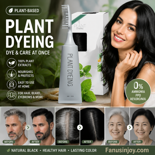 ✨ German Plant-Based Hair Dye for Salon-Perfect Roots – 100% Plant Power, Easy to Use & Covers Gray Hair in 5 Minutes 🌿