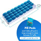 💊Monthly Pill Organizer with Lid - Arthritis-Friendly Easy-Open Lids 31 Removable Daily Pill Pods Date Reminder & Travel Case for Vitamins & Medications