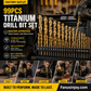 🔥High-efficiency tool favored by veteran craftsmen!Factory Outlet-99pcs Titanium Coated Drill Bit Set
