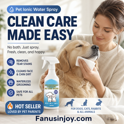 🐾50% OFF NOW ! 🐶Pet Ionic Water Cleaning Spray – tear stain removal, waterless grooming, mild safe formula, multi-pet compatible. Household pet daily care essential!
