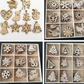 50/100PCS Unfinished Mini Wooden Christmas Ornaments
