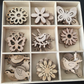 50/100PCS Unfinished Mini Wooden Christmas Ornaments