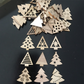 50/100PCS Unfinished Mini Wooden Christmas Ornaments