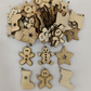 50/100PCS Unfinished Mini Wooden Christmas Ornaments