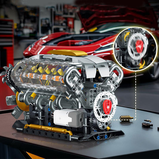 🎉Final Day Sale: 50% OFF + FREE SHIPPING🔥 - Building Blocks OHV V8 Small-Block Engine Model Kit