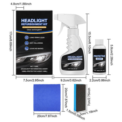 🏆 Last Day Special Price $18.99 ! 🚘 Automotive Headlamp Restoration Fluid, blurring enhanced crystalline coating refurbisher