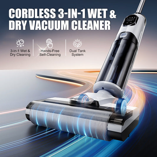 🎁🏠Wet and dry vacuum cleaner Self-cleaning Cordless Floor cleaner Lightweight mop for hard floors Pet hair Food scraps All-around cleaning without outlet