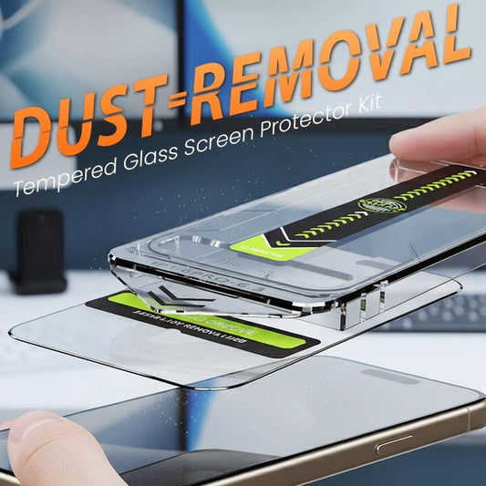 📱2026 New Dust-Removal Tempered Glass Screen Protector Kit