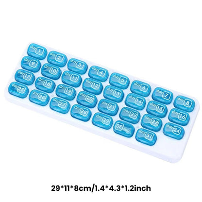 🔥Last Day Sale 60% OFF⏰💊📅 Daily 31-Day Pill Organizer Travel Case – 🔒📦 4-Week Medication Box with Compartments & Labels, Ideal for Weekly Planning, Vacations & Seniors, Compact Storage