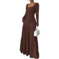 💐50% OFF & Free Shipping ! Square Neck Maxi Dress – Over 50,000 Sold 💕🔥【Limited Offer】