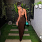 Women’s Sexy Backless Bodycon Maxi Dress