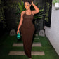 Women’s Sexy Backless Bodycon Maxi Dress
