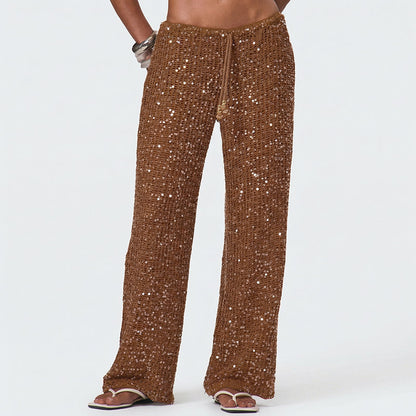 🥳2026 HOT SALE🥳Glamorous Sequin Low Waist Pants