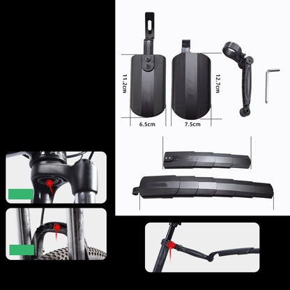 ⏳🔥LIMITED-TIME 50% OFF! ⏰Retractable & Adjustable Bicycle Mudguard Set – Universal Fit, Sturdy & Splash-Proof Design 🚲💨