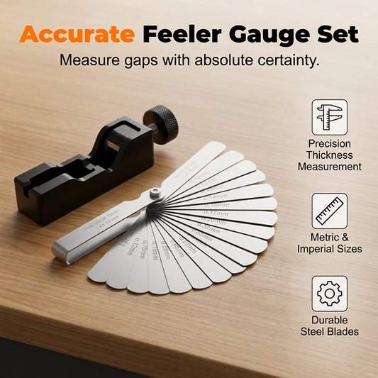 Universal spark plug gap set for cars, compatible with most 10/12/14/16 mm adjustment tools