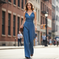 ⏰🎁Halter V-Neck Backless Wide-Leg Jumpsuit