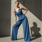 ⏰🎁Halter V-Neck Backless Wide-Leg Jumpsuit