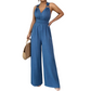 ⏰🎁Halter V-Neck Backless Wide-Leg Jumpsuit