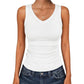 ⛱️Last Day 💞Women's V-Neck Ribbed Knit Tank Top
