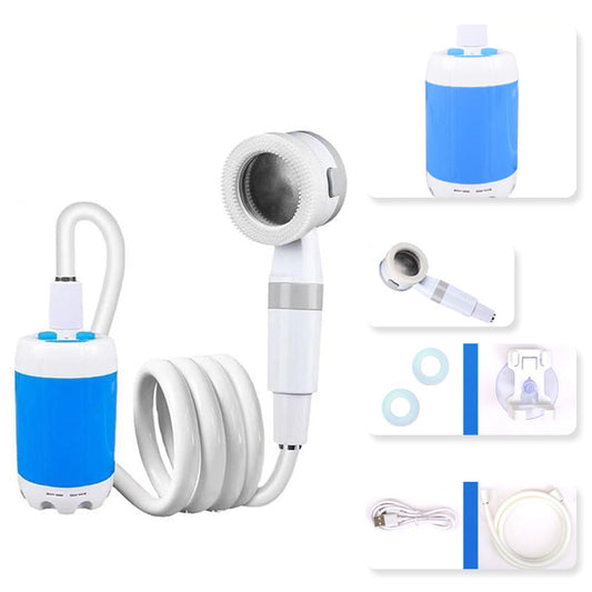 🔥Hot Selling Portable Shower with Water Pump, 2026 New Rechargeable Camping Shower for Outdoor Multi-scene Use