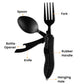 🍴 UP TO 50% OFF! ✨ 4-in-1 Folding Tableware Set – Compact, Stainless Steel, Multi-Tool ⛰️