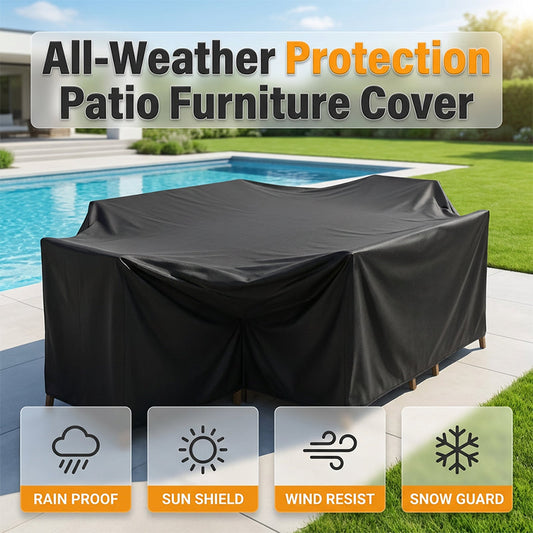 🛡️🌧️ Outdoor Dust-Proof And Water-Resistant Cover – Heavy Duty, UV Protected, Tie-Down Straps. Perfect For BBQ Grill, Patio Furniture, AC Unit Or Generator! 🪑🔥❄️
