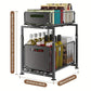 💪🥫Double-Tier Pull-Out Shelf Cabinet Organiser – 5 Height Adjustments, 2 Pull-Out Tiers, Carbon Steel & Large Capacity – No Assembly Required ✨