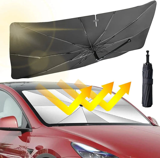 ⏰🎁Car Windshield Sun Shade Umbrella - Foldable Car Umbrella Sunshade Cover UV Block Car Front Window (Heat Insulation Protection) for Auto Windshield Covers Most Cars