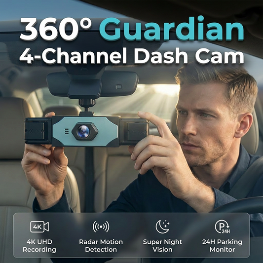 🚗50% OFF!📹360° Protection 4-Channel Dash Cam