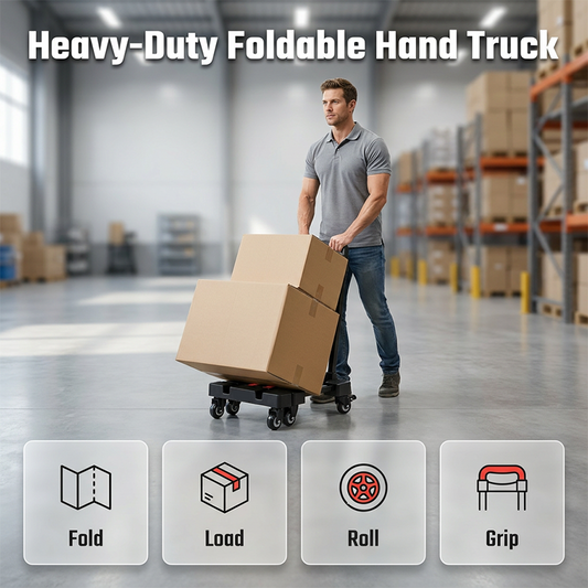🔥HOT SALE 50% OFF🔥Heavy Duty Foldable Six-Wheel Hand Truck