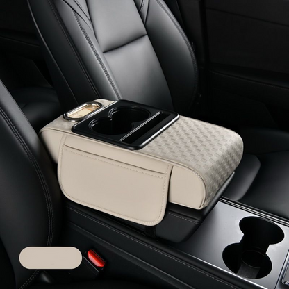 Car Armrest Storage Box with Cup Holder