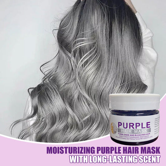 🎉 LIMITED TIME 50% OFF! 🔥Moisturizing Purple Hair Mask with Long-Lasting Scent