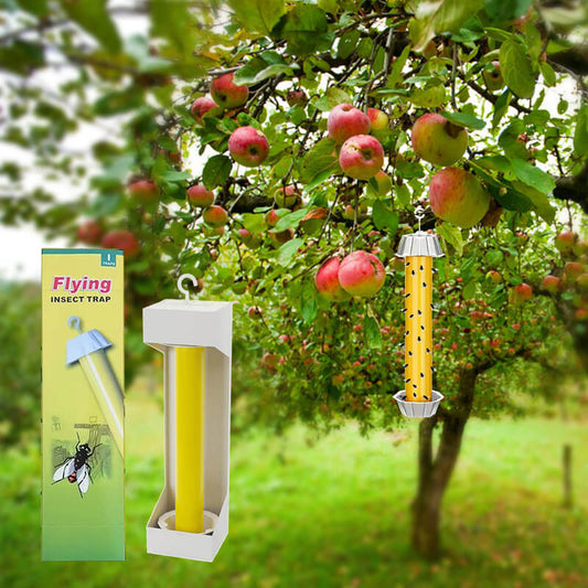 🟡 Dual-Shape & Weatherproof! Garden Sticky Trap – T-Flag & Ribbon, Bright Yellow for Whiteflies & Fungus Gnats ✨
