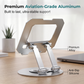 ⏳Limited-time 50% off⏰Adjustable Aluminum Tablet Stand with Rotating Base