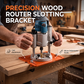 ⏳🔥LIMITED-TIME 50% OFF! ⏰🔩 Aluminum Alloy Wood Router Slotting Bracket – Straight Slots Every Time, Even for Beginners! ✨