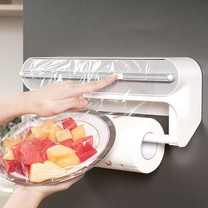 🔥Hot Sale 50% OFF🎨2-in-1 Magnetic Wrap Cutter & Towel Holder