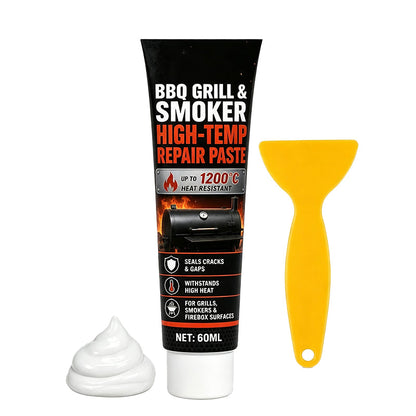 🔥High-Temp BBQ Grill and Smoker Repair Paste 60ml Heat Resistant Sealant with Scraper
