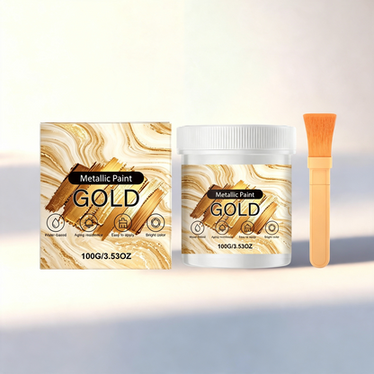 💥2026 Hot Sale🎁Weatherproof Metallic Silver & Gold Paint for Walls