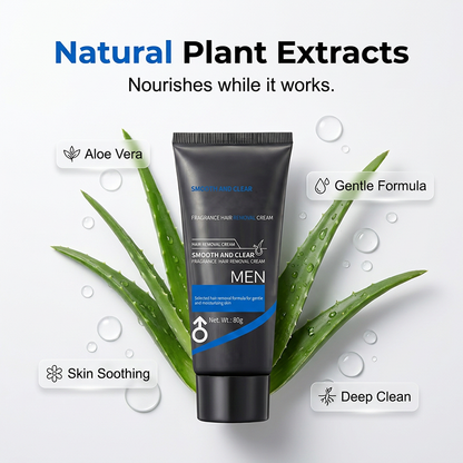 ⏳🔥LIMITED-TIME 49% OFF! ⏰Men's Hair Removal Cream – No Stubble, No Pain