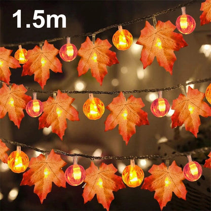 🔥 Hot sale 50% OFF🔥LED Maple Leaf Pumpkin String Lights