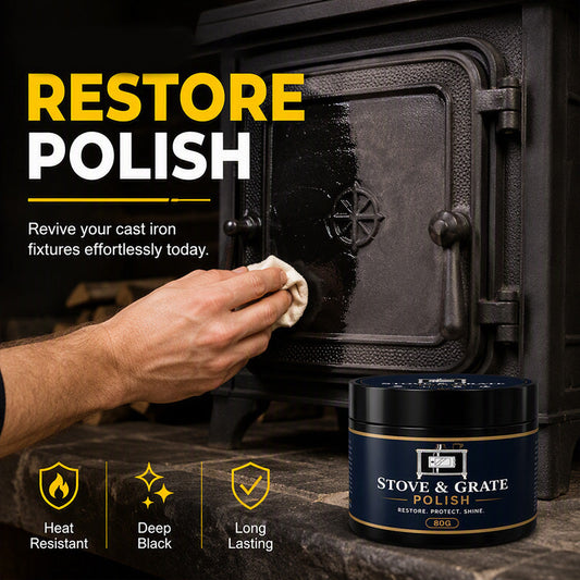 📢📢50% OFF & In Stock⏰Cast Iron Stove Polish with Sponge 