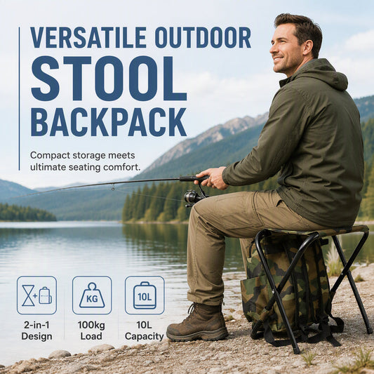 🔥Limited Time Promotion 50% OFF🔥Portable Folding Chair Backpack 2-in-1 Outdoor Camping Stool