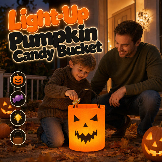 🎃🦇Light Up Halloween Candy Bucket