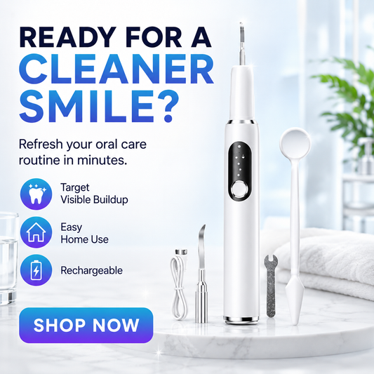 🦷 HOT SALE - 50% OFF🦷Portable Ultrasonic Teeth Cleaner and Tartar Remover Set