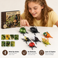 🐝🦋Wind-Up Winged Insect Simulation Toy Set with Educational Cards